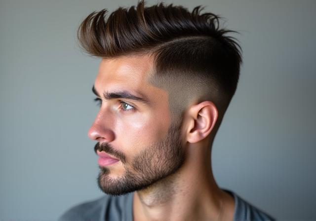 Modern men's haircut and styling